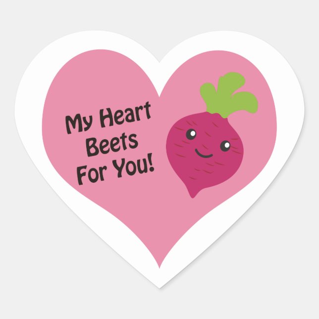 My Heart Beets For You Sticker (Front)