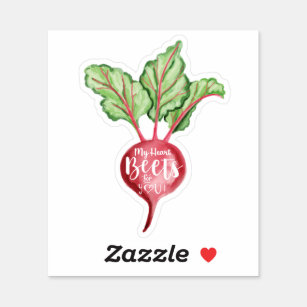 My Heart Beets For You, Watercolor Veggie Beet
