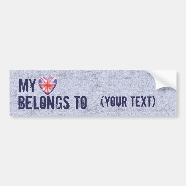 My Heart Belongs Bumper Sticker (Front)