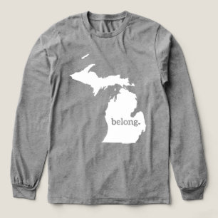 My Heart Belongs In Michigan State Pride Tri-Blend Shirt