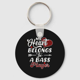 My Heart Belongs To A B Player Shirt Funny Valenti Key Ring