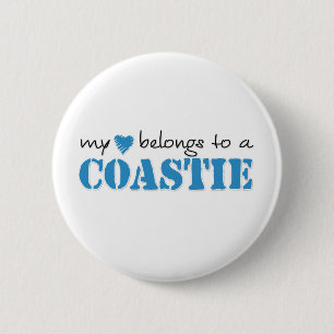 My Heart Belongs To A Coastie 6 Cm Round Badge