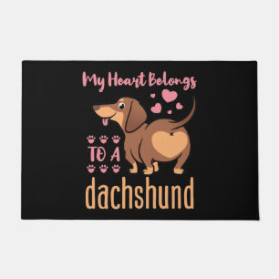 My Heart Belongs to a Dachshund Doxie Mum Dad Doormat