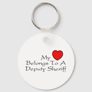 My Heart Belongs To A Deputy Sheriff Key Ring