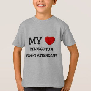 My Heart Belongs To A FLIGHT ATTENDANT T-Shirt