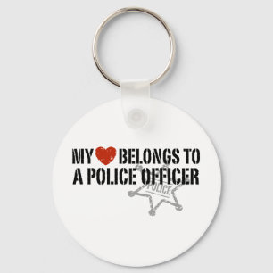 My Heart Belongs to a Policeman Key Ring
