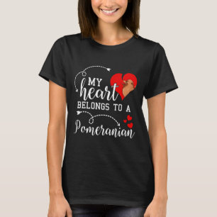 My Heart Belongs To A Pomeranian Mum T-Shirt