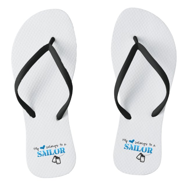 My Heart Belongs To A Sailor Jandals (Footbed)