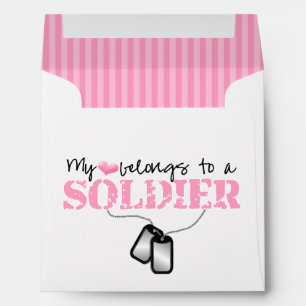 My Heart Belongs To A Soldier Envelope