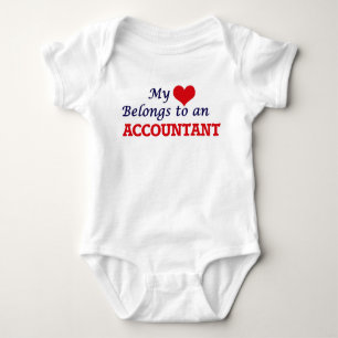 My Heart Belongs to an Accountant Baby Bodysuit
