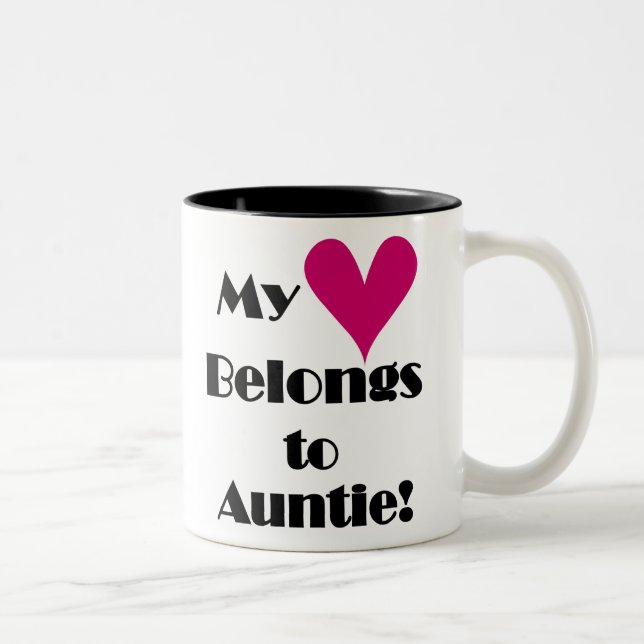 My Heart Belongs to Auntie Two-Tone Coffee Mug (Right)