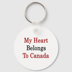 My Heart Belongs To Canada Key Ring
