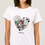 My Heart Belongs To Cat Lover Pet Photo T-Shirt<br><div class="desc">Carry your best friend with you everywhere you go with this custom pet photo cat lover shirt ! A must have for every cat lover, cat mum and cat dad ! A fun twist on I Love My Cat, this shirt quote "My Heart Belongs To" ... Personalise wth your cat's...</div>