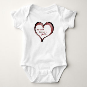 My Heart Belongs to Daddy Customisable Baby Bodysuit