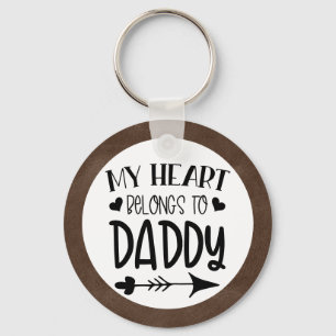 My Heart Belongs to Daddy Personalised Photo Key Ring