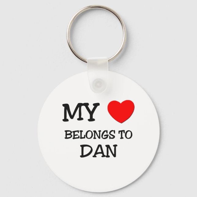 My Heart Belongs to Dan Key Ring (Front)