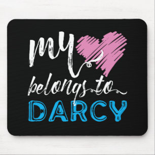 My [Heart] Belongs to Darcy - Jane Austen Mouse Pad