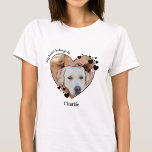 My Heart Belongs To Dog Lover Pet Photo T-Shirt<br><div class="desc">Carry your best friend with you everywhere you go with this custom pet photo dog lover shirt ! A must have for every dog lover, dog mum and dog dad ! A fun twist on I Love My Dog, this shirt quote "My Heart Belongs To" ... Personalise wth your dog's...</div>