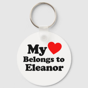 My Heart Belongs to Eleanor Key Ring