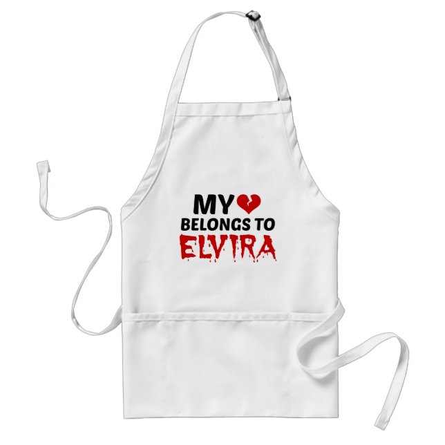 My Heart Belongs to Elvira Standard Apron (Front)