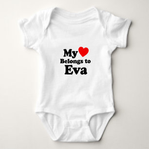 My Heart Belongs to Eva Baby Bodysuit