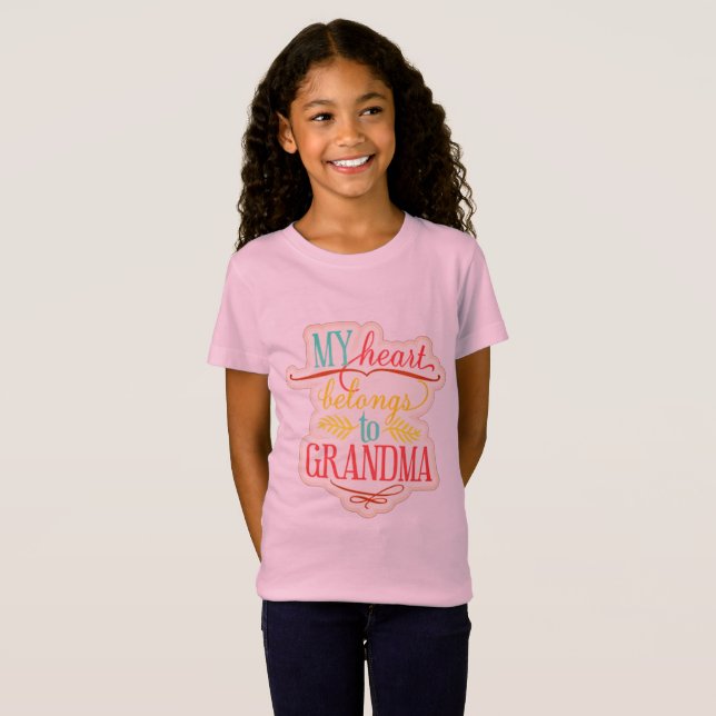 My Heart Belongs To Grandma T-Shirt (Front Full)