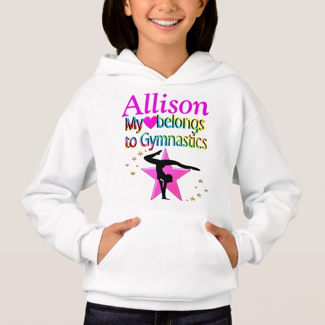 MY HEART BELONGS TO GYMNASTICS CUSTOM SWEAT SHIRT (Front)