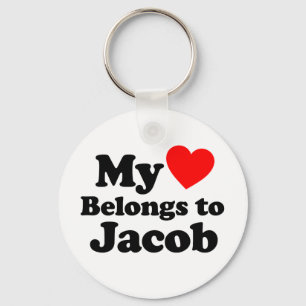 My Heart Belongs to Jacob Key Ring