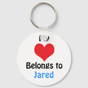 My Heart Belongs to Jared Key Ring