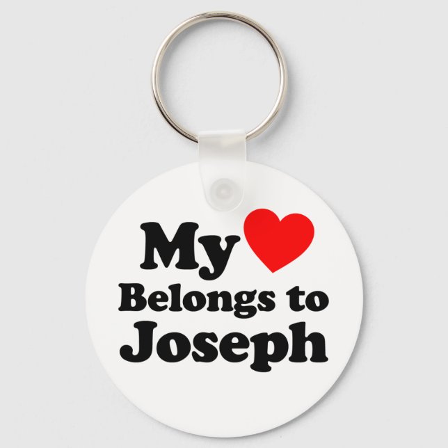 My Heart Belongs to Joseph Key Ring (Front)