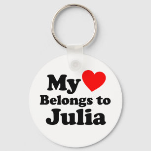 My Heart Belongs to Julia Key Ring