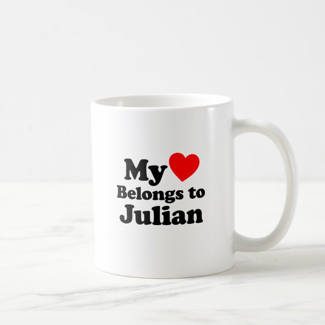 My Heart Belongs to Julian Coffee Mug (Right)