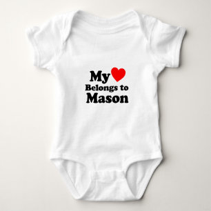My Heart Belongs to Mason Baby Bodysuit