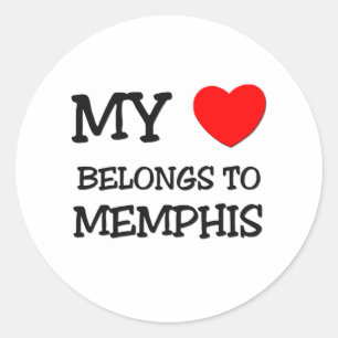 My heart belongs to MEMPHIS Classic Round Sticker