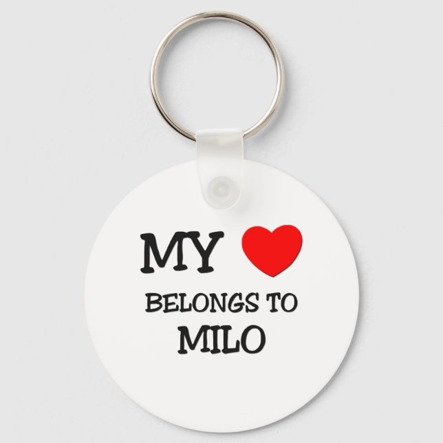 My Heart Belongs to Milo Key Ring (Front)