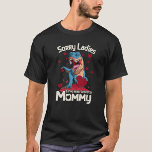 My Heart Belongs To Mommy, Valentines Day Dinosaur T-Shirt
