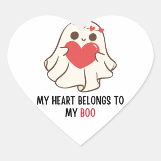 My heart belongs to my boo | happy valentine's day sticker
