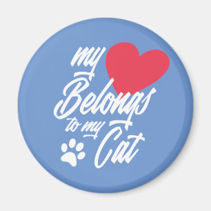 My Heart Belongs to My Cat Valentine Magnet