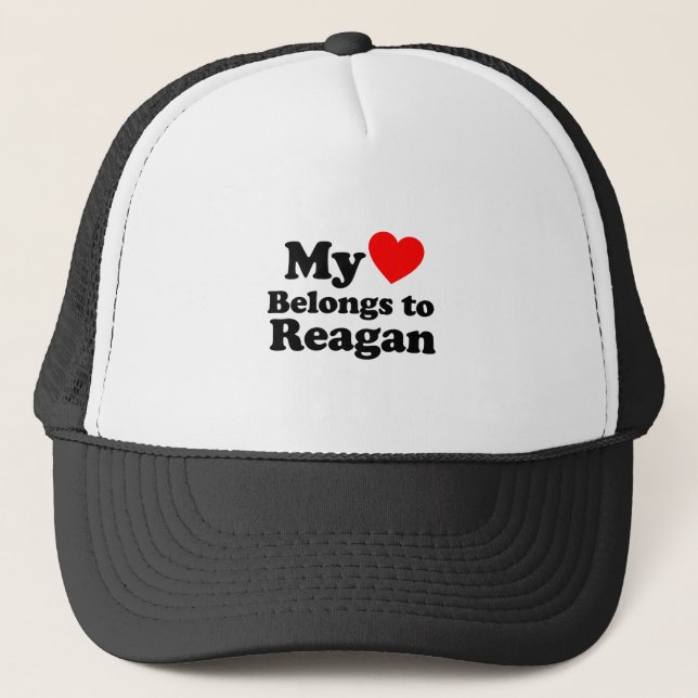 My Heart Belongs to Reagan Trucker Hat (Front)
