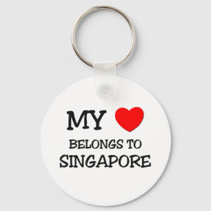 My heart belongs to SINGAPORE Key Ring