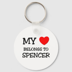 My Heart Belongs to Spencer Key Ring