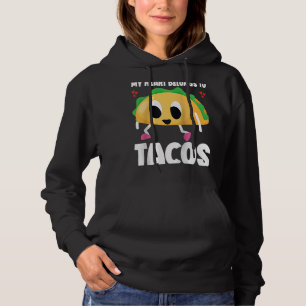 My Heart Belongs To Tacos Valentine's Day Taco Rag Hoodie
