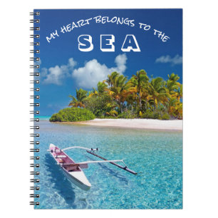 My Heart Belongs to the Sea Ocean Lovers Writing Notebook
