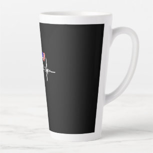 My Heart Belongs To The USA July 4th Latte Mug