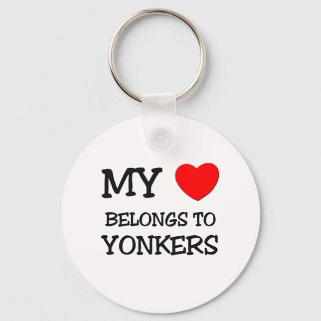My heart belongs to YONKERS Key Ring (Front)