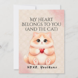 My Heart Belongs to You And the Cat Valentine Card