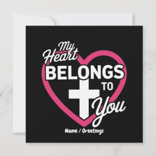 My Heart Belongs To You Cute Gift for Couples Invitation
