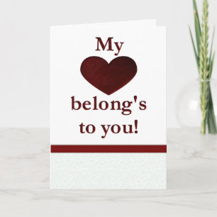 My heart belongs to you holiday card