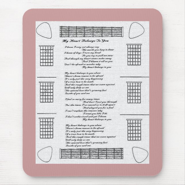 My Heart Belongs To You Mouse Pad (Front)