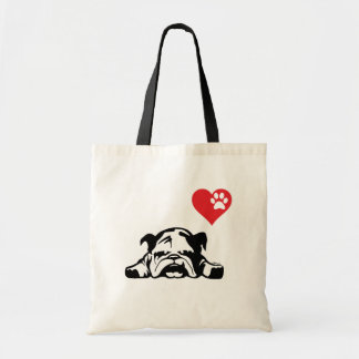 My Heart Bulldogs Cute Naughty pup Tote Bag